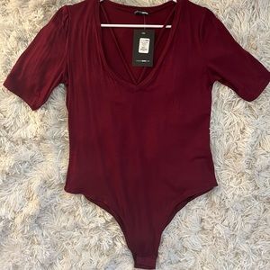 BRAND NEW WITH TAGS Fashion Nova Red Bodysuit SIZE LARGE